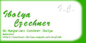 ibolya czechner business card